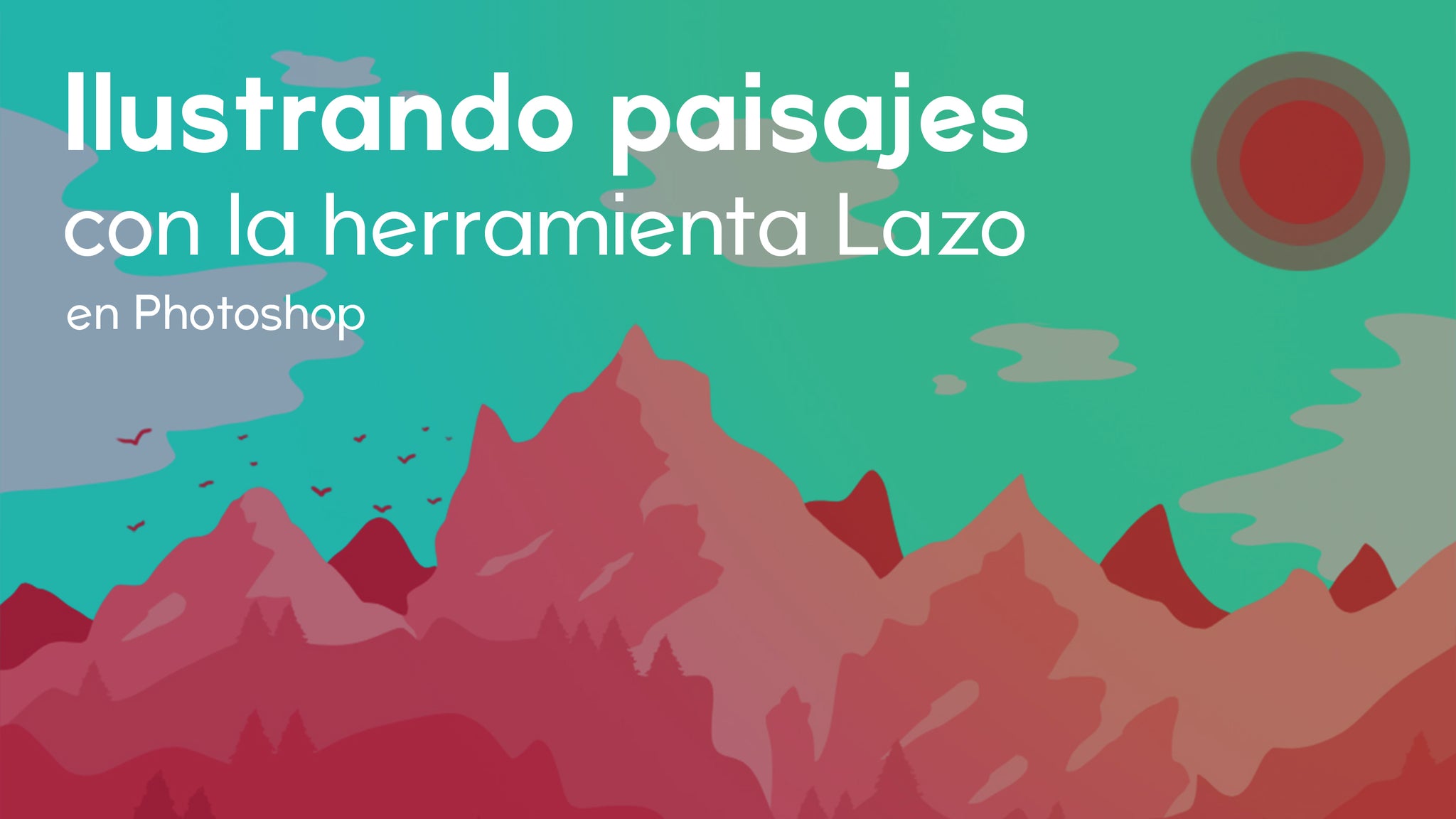 Ilustrando paisajes con herramienta lazo